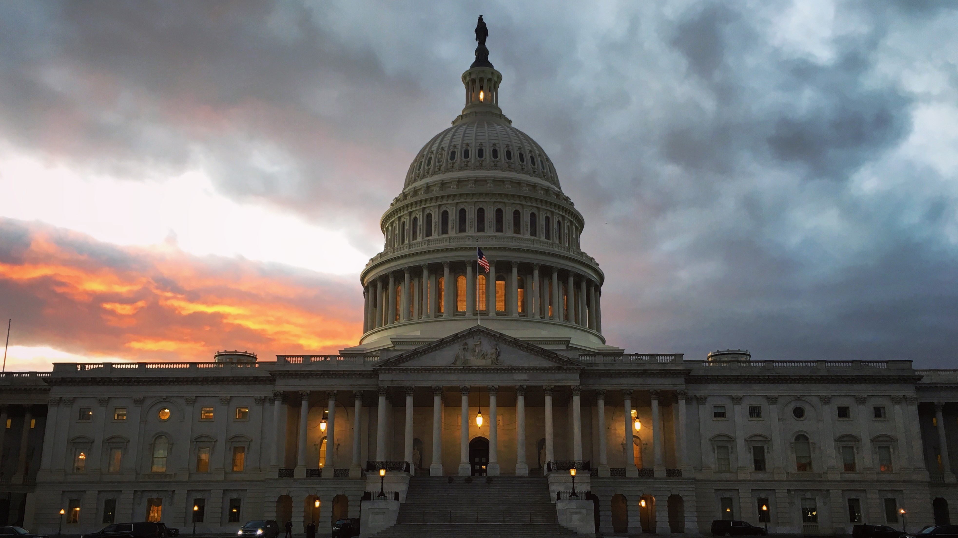 U.S. Capitol at dusk